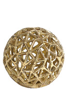 Small Antique Brass Jali Ball